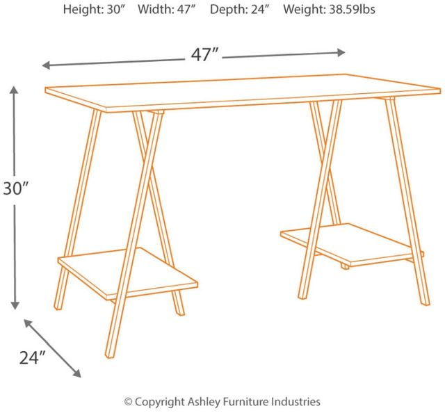 Signature Design by Ashley® Bertmond Two-Tone 47" Office Desk-2