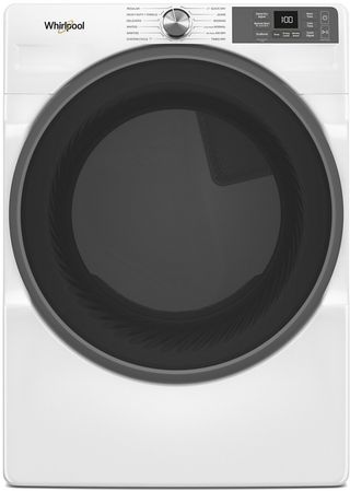 Whirlpool® 7.4 Cu. Ft. White Front Load Gas Dryer with Wrinkle Shield™ Option and Intelligent Dry