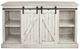 American Heartland Manufacturing Rustic White Tall Provincial Fireplace Console-2