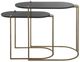 Uttermost® Aztec 2-Piece Ebony Nesting Table Set with Antique Brass Frame-3