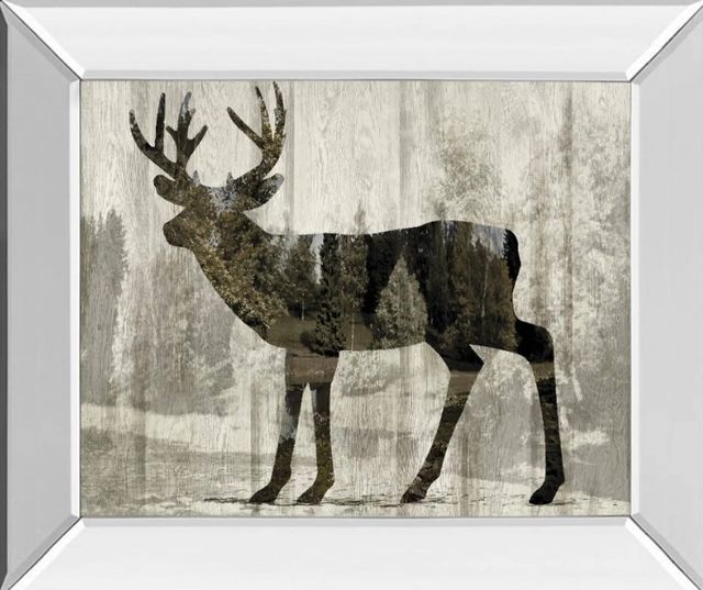 Classy Art Camouflage Animals Deer by Tania Bello Mirror Framed Wall Art-1