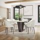 Amisco Customizable Amelia 60" Rectangular Dining Table with 0.5" White Glass Top-3