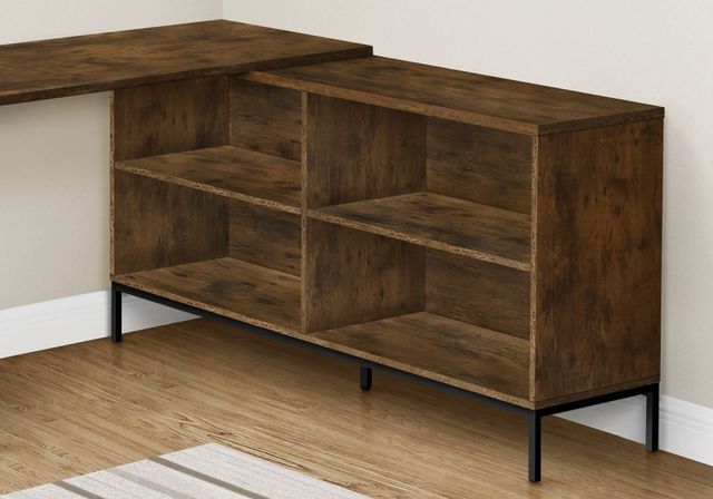 Monarch Specialties Inc. Brown L-Shaped Office Desk-2
