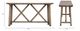 Nest Home Collections Two Harbors Antique Natural 72" Rectangular Counter Height Table-2