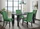 Elements International Bellini 5-Piece Emerald/Grey Rectangular Dining Set-2