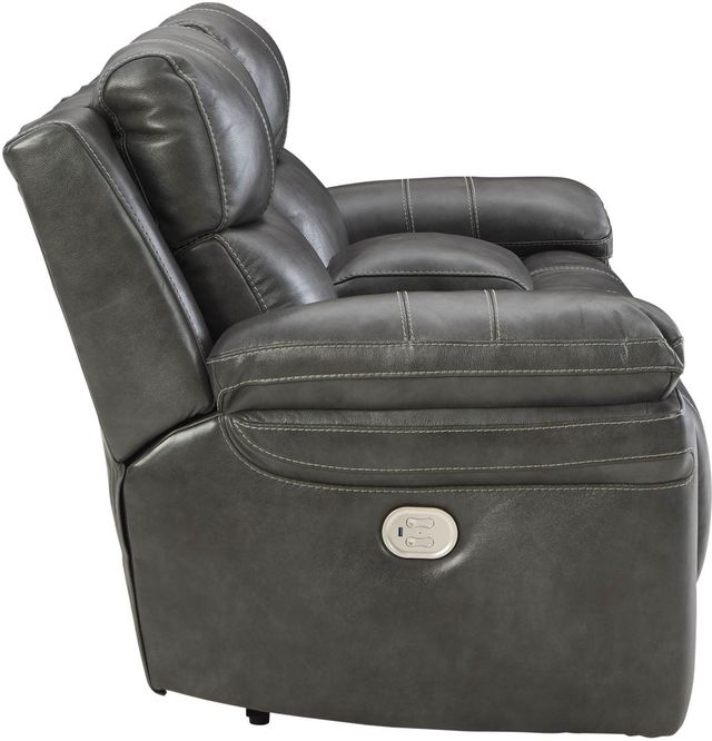 Signature Design by Ashley® Edmar Charcoal Power Reclining Console Loveseat-3