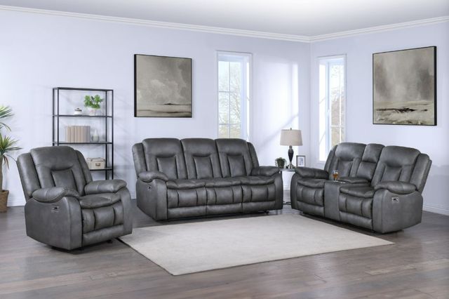 New Classic® Home Furnishings Morello Gray Power Glider Recliner-1