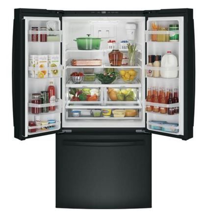 GE® Series 33 in. 24.7 Cu. Ft. Black French Door Refrigerator-8