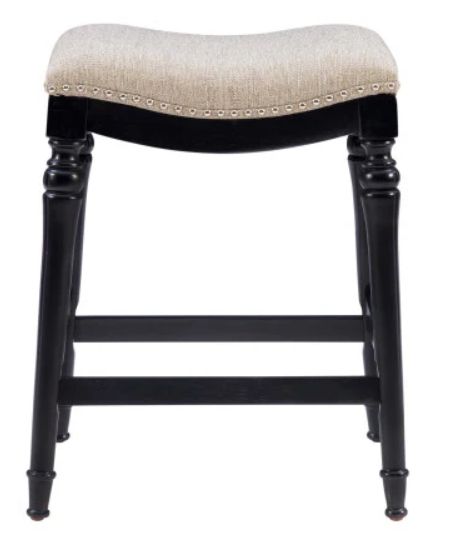 Powell® Lockhart Beige/Black Big and Tall Counter Stool-3