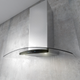 Elica Techne Series Como 36" Stainless Steel with Black Glass Wall Mounted Range Hood-3