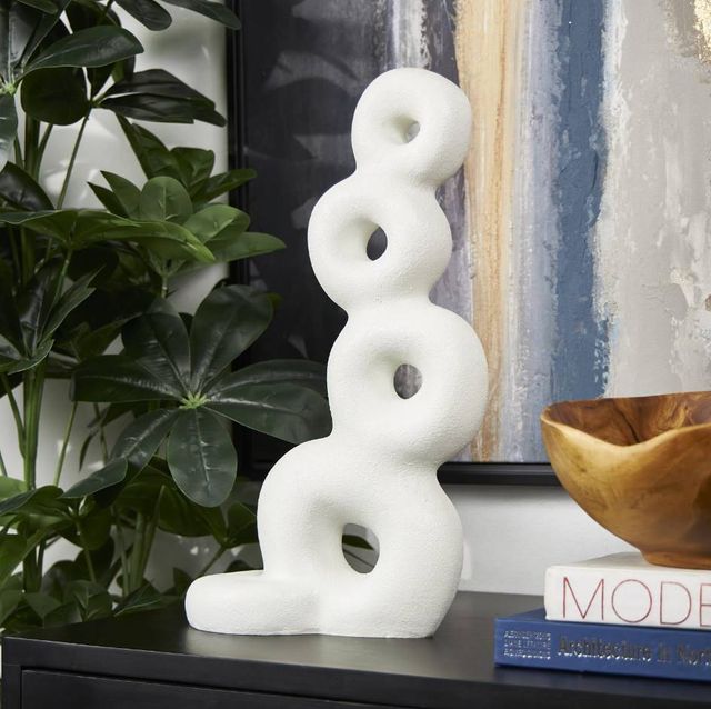 Deco Marche White Stacked Circle Ring Sculpture-4
