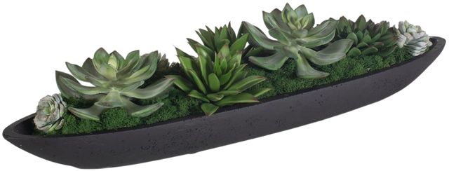 Uttermost® Verde Black/Green Succulent Centerpiece in Bowl-0