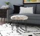 Powell® Scarlet Cream Round Ottoman Stool-5