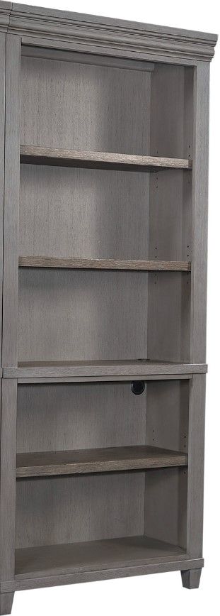 aspenhome® Caraway Aged Slate Open Bookcase-0