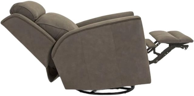Smith Brothers Customizable 736 Leather Power Motorized Swivel Glider Reclining Chair with Headrest-1