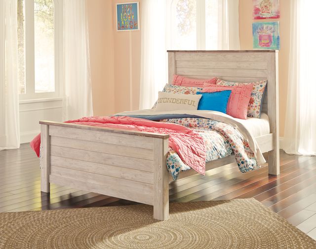 Signature Design by Ashley® Willowton Whitewash Full Panel Rails-2