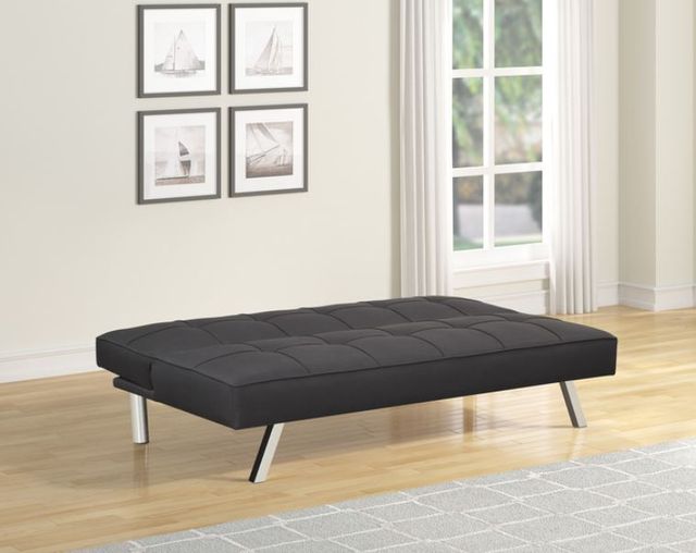 Milton Greens Stars Black Tufted Futon Bed with Metal Leg-3
