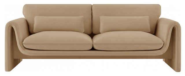 Meridian Furniture Sloan Camel Velvet Sofa-1