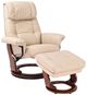 BenchMaster Euro Line Ventura II Taupe Chair and Ottoman Set-0