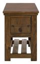 International Furniture Direct Walnut Brown Chairside Table-1