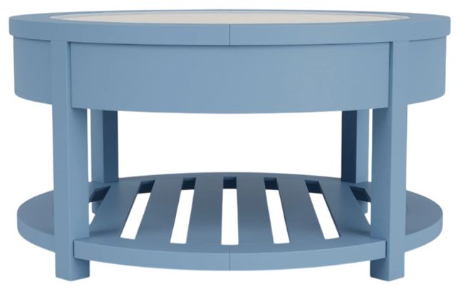 Riverside Furniture Rosalie Cabana Blue Round Cocktail Table-3
