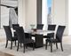 Global Furniture USA D02 7-Piece Black/White Dining Set-1