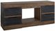 International Furniture Direct Tuxedo Black/Brown Fireplace TV Stand-2