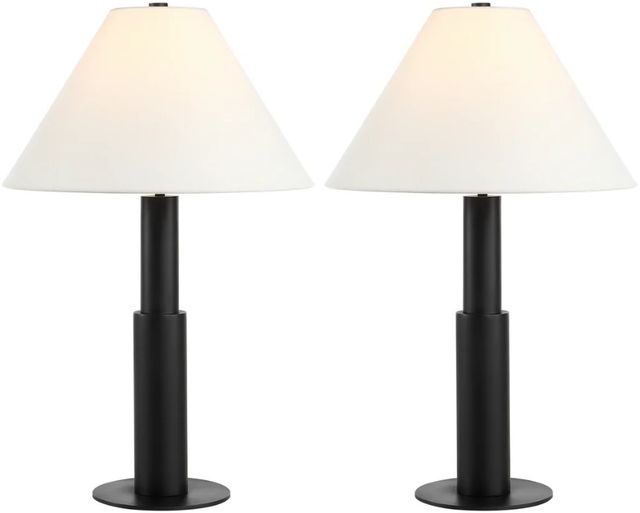 Renwil® Everren Pantera 2-Piece Matte Black Table Lamp Set-2