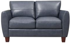 Leather Italia™ Georgetowne Traverse Ocean Blue Loveseat