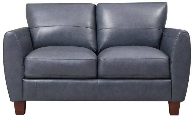 Leather Italia™ Georgetowne Traverse Ocean Blue Loveseat-0