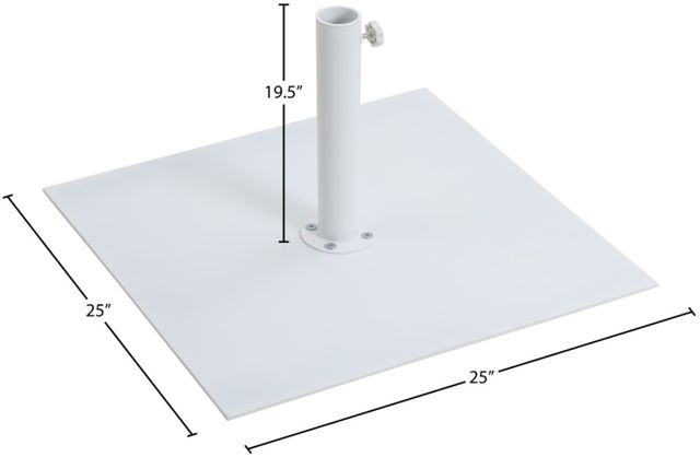 Meridian Furniture Belize White Steel Outdoor Patio Base-2