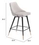 Zuo® Piccolo Gray Counter Chair-4