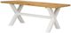 A & B Home Natural Dining Table with White Cross Legs-0