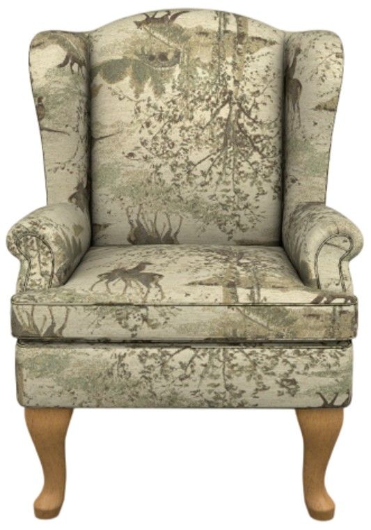 Best® Home Furnishings Customizable Sylvia 31'' Wing Back Chair with Honey Birch Legs-1