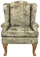 Best® Home Furnishings Customizable Sylvia 31'' Wing Back Chair with Honey Birch Legs-1