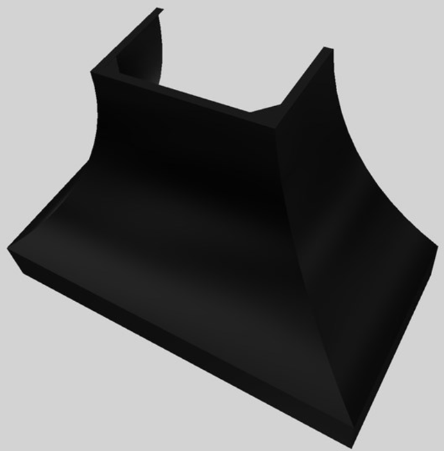 Vent-A-Hood® Designer Series 48" Black Wall Mounted Range Hood-4