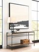 American Drew® Summit Glass Top Console Table with Basalt Base-1