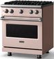 Viking® 5 Series 30" Blush Pro Style Gas (NG) Range with Polished Chrome Trim-2