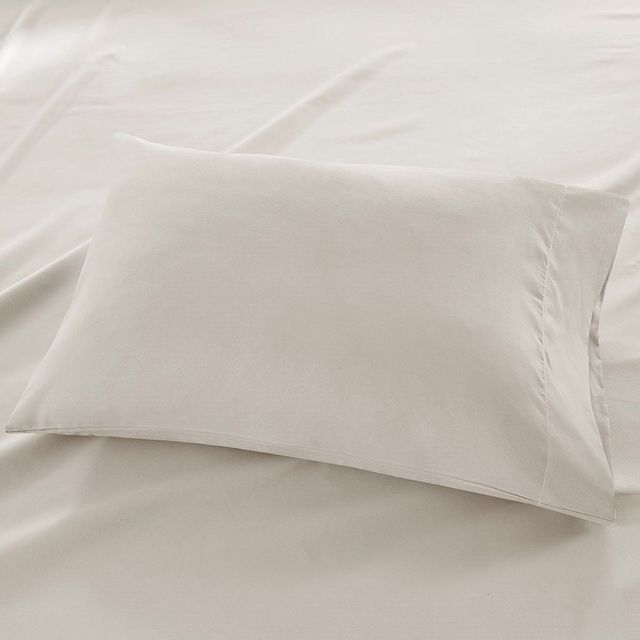 Olliix by Madison Park Ivory Full 3M Microcell All Season Moisture Wicking Lightweight Sheet Set-1