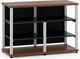Salamander Designs® Synergy Open Center Twin 30 AV Cabinet-Dark Cherry/Aluminum-0