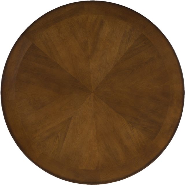Powell® Hamilton Medium Cherry Gathering Table with Bronze/Matte Pewter Base-3