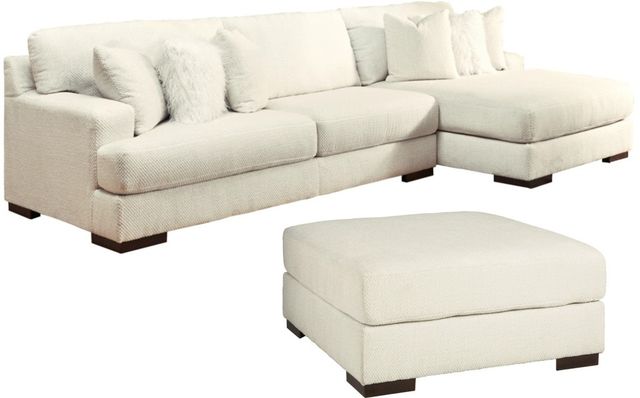 Signature Design by Ashley® Zada 2-Piece Ivory Living Room Seating Set-0