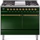 Ilve® Nostalgie II Series 40" Emerald Green Pro Style Dual Fuel Range-0