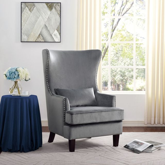 Mazin Furniture Tonier Gray Upholstered Accent Chair-3