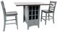 Jofran Inc. Asbury Park 3-Piece AP Gray/Autumn Brown Dining Set-0