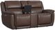 Flexsteel® Beau Dark Sable Brown Power Reclining Loveseat with Console and Power Headrests-4