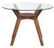 New Classic® Home Furnishings Oscar Glass Top Dining Table with Walnut Base-2
