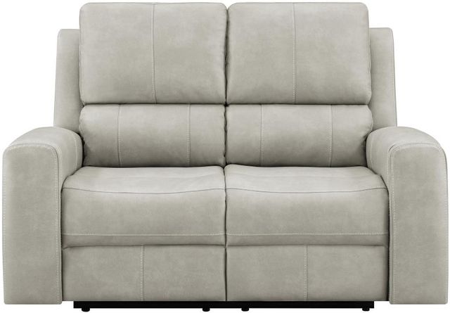 Coaster® Brickston Grey Power Reclining Loveseat with Power Headrest and Lumbar-1