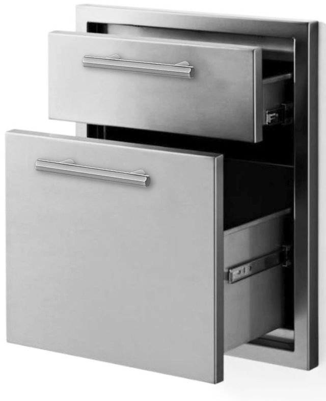 XO 20" Stainless Look Outdoor Double Drawer-1