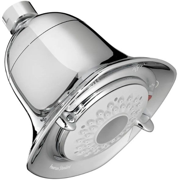 American Standard FloWise® Polished Chrome Square 3-Function Water Saving Showerhead Only-0